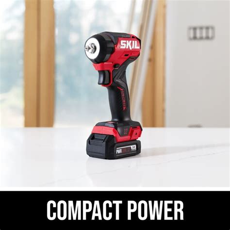 Skil Pwr Core Compact 12 Volt Variable Brushless 38 In Square Drive Cordless Impact Wrench