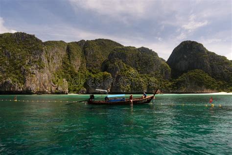 Maya Bay, Ko Phi Phi Lee Island, Krabi in Thailand Editorial Stock Image - Image of cliffs ...