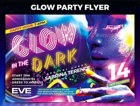 25 Glow Party Flyer Templates Free And Premium Downloads