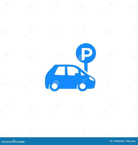 Parking spot icon stock vector. Illustration of isolated - 174060220