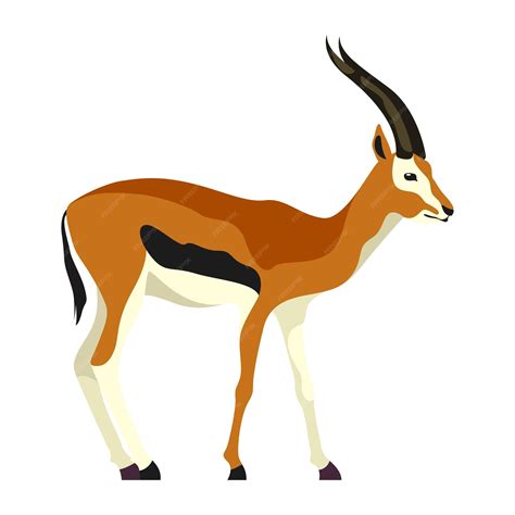 Premium Vector | Vector image of flat gazelle animal clipart
