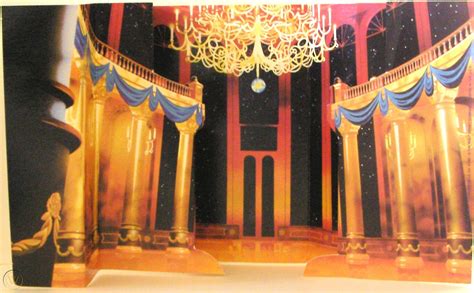 Beauty And The Beast Belle Ballroom Castle Background Scene 3d Fold Out