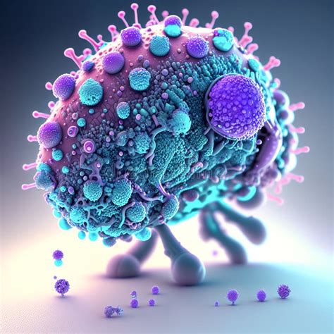 Microbes And Viruses Under The Microscope Stock Illustration