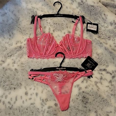 Honey Birdette Intimates Sleepwear Honey Birdette Natalie Wild Pink Lingerie Set Poshmark