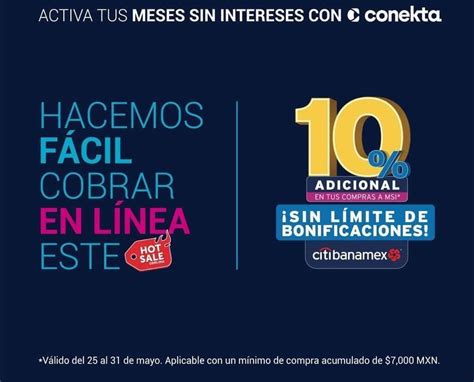 Promociones Banamex Hot Sale De Bonificaci N A Msi