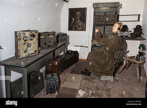 Museum Recreation Of The Telephone Exchange German War Tunnels Jersey