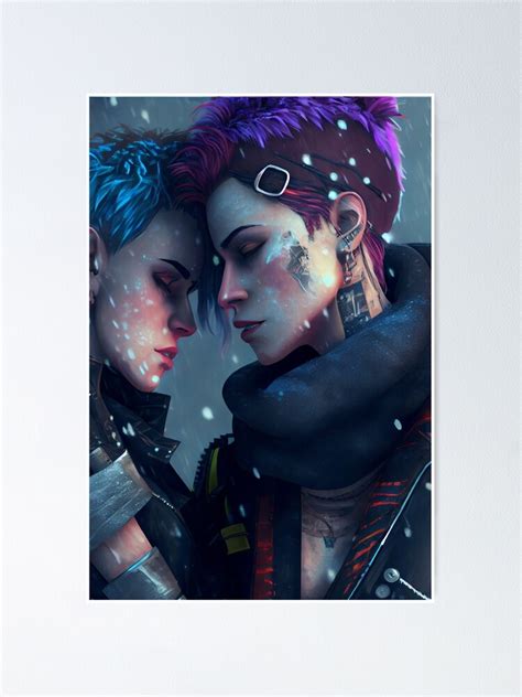 Couple Of Cyber Punk City Lovers Lesbian Pride LGBT Poster For Sale By Cyberpunk NFT Redbubble