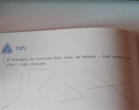 Pokoloruj Na Czerwono K Ty Ostre Na Zielono K Ty Proste A Nato