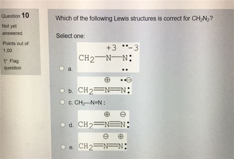 Solved Question Which Of The Following Lewis Structures Chegg