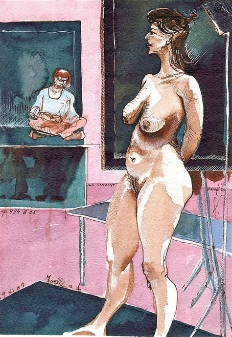 The Naked Mature Women And The Painter Painting By ITI Ion Vincent Danu Fine Art America