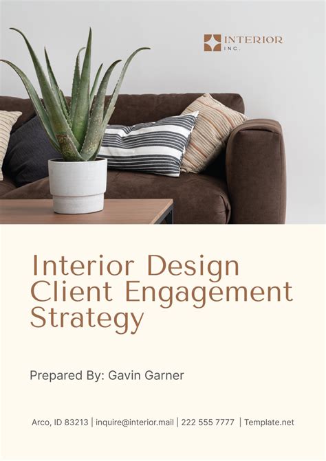 Free Interior Design Client Engagement Strategy Template to Edit Online