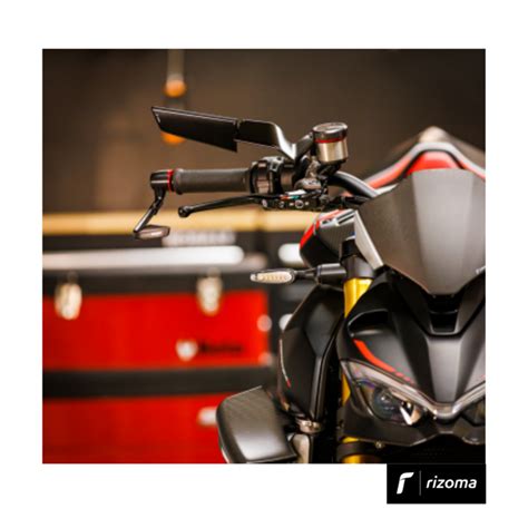 Rizoma Stealth Naked Mount Winglet Mirror Set Pure Ducati