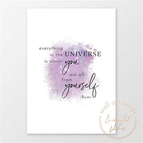 Everything In The Universe Rumi Print Wall Art