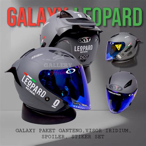 Jual Kyt Galaxy Flat R Gorila Grey Doff Paket Ganteng Leopard Helm