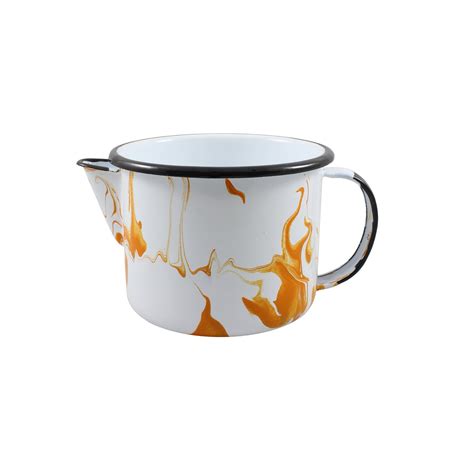 Caneca Esmaltada Bico N Laranja Ml Ewel Cole O