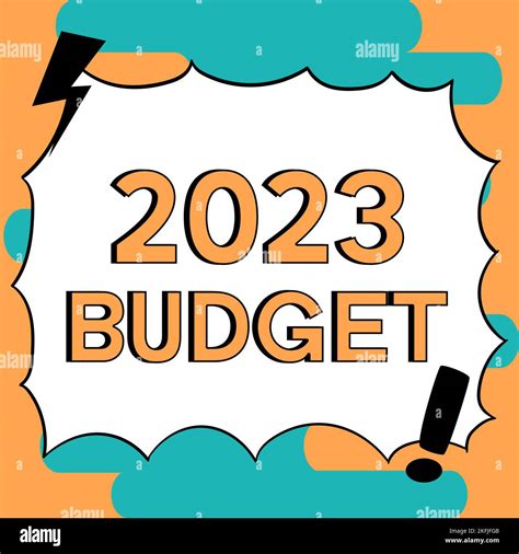 Conceptual Caption 2023 Budget Internet Concept Business Financial