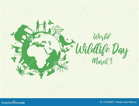 World Wildlife Day Poster Vector Stock Vector Illustration Of Ecology