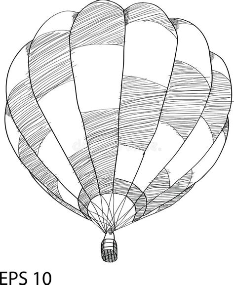 Doodle Of Hot Air Balloon Vector Sketch Up Line Stock Vector