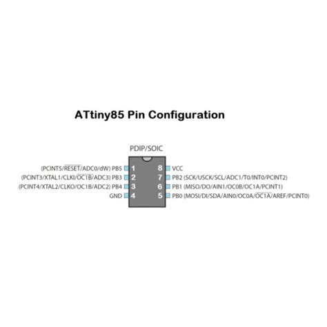 ATtiny85 Microcontroller Datasheet Pinout Specifications 41 OFF