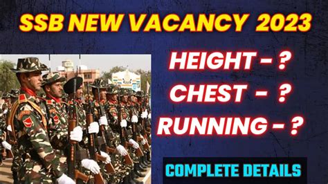 Ssb New Vacancy Complete Physical Criteria Ssb Constable Hc