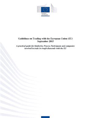 Fillable Online Eeas Europa Guidelines On Trading With The European