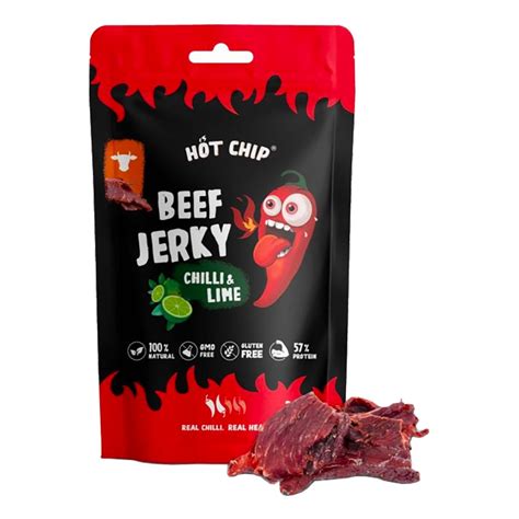 Hot Chip Beef Jerky Chili Lime Partyking