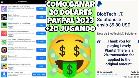 GANA 20 DÓLARES GRATIS JUGANDO COMO GANAR 20 DÓLARES A PAYPAL CON