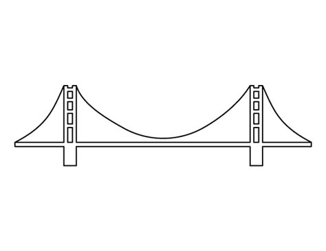 Golden Gate Bridge Outline