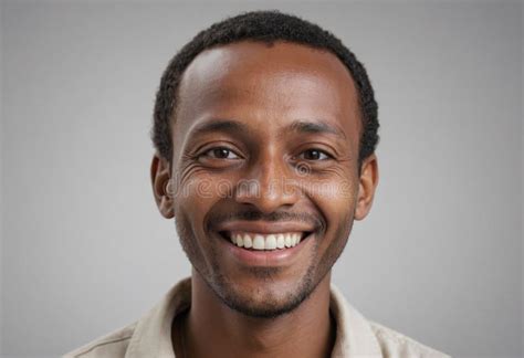 Portrait View Of A Regular Happy Smiling Ethiopia Man Ultra Realistic
