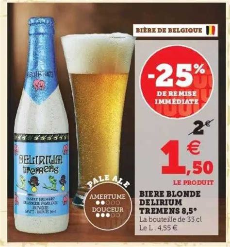 Promo Bi Re Blonde Delirium Tremens De Remise Imm Diate Chez Super U Icatalogue Fr