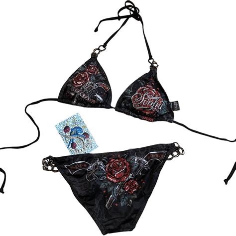 Deadstock Sinful By Affliction Bikini Set Super Depop