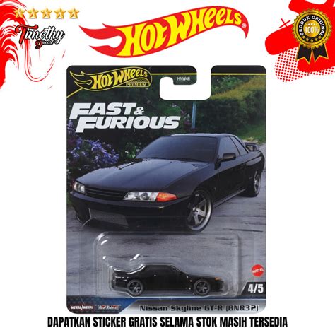 Jual Hot Wheels Premium Nissan Skyline Gtr R Hitam Fast Furious Mix E Shopee Indonesia