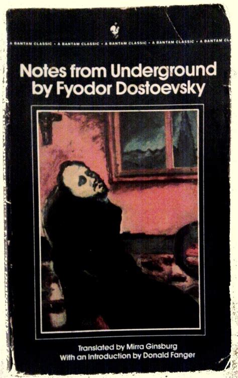 Note From Underground By Fyodor Dostoevsky Notes From Underground Literature Books