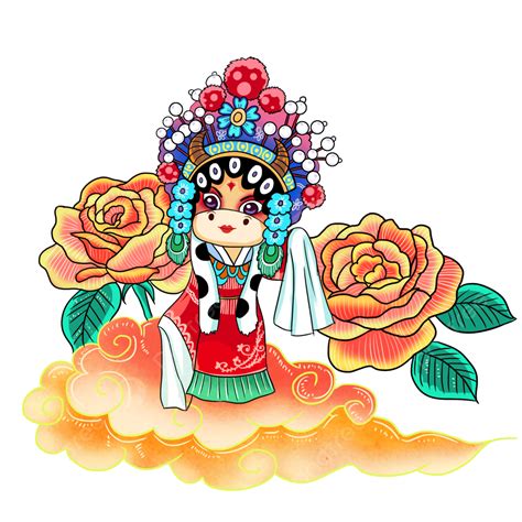 Beijing Opera Png Image National Tide Cattle Element Beijing Opera