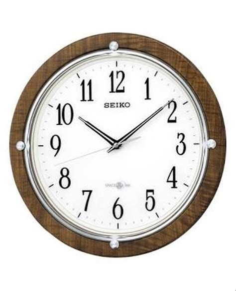 Jual Seiko Space Link Clock Qxz004b Brown Satellite Synchronised Clock