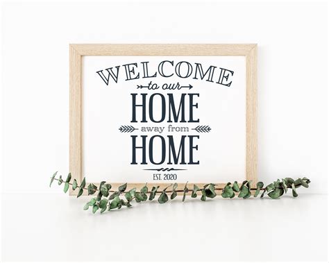 Welcome to Our Home Away From Home Cut File | Lake House SVG | Cubicle