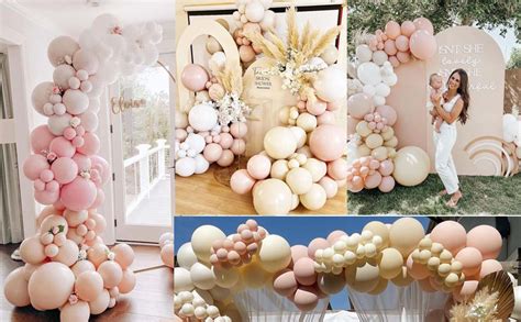 Amazon Pastel Nude Balloon Garland Kit Scmdoti Double Stuffed Blush Pink Nude White