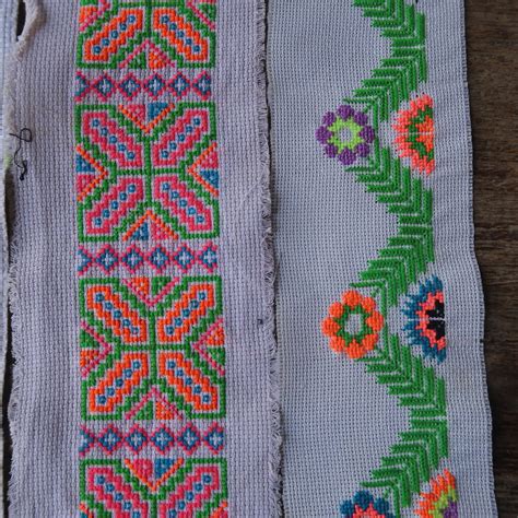 Hmong Complete Hand Cross Stitch Border For Diyethnic Etsy