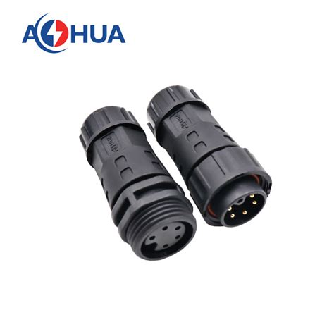 Ahua Electrical Wire M20 5 Pin Male Female Waterproof Plug Socket