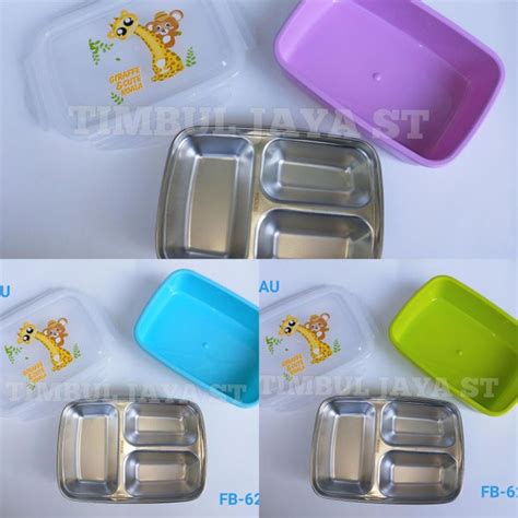 Jual Lunch Box Atau Kotak Makan Segi Sekat Stainless Di Lapak