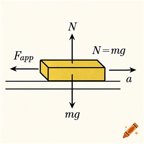 body diagram   block   surface showing force vectors