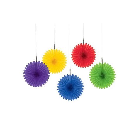 Mini Hanging Fans Rainbow 5 Piece Pack Bestcandyshop