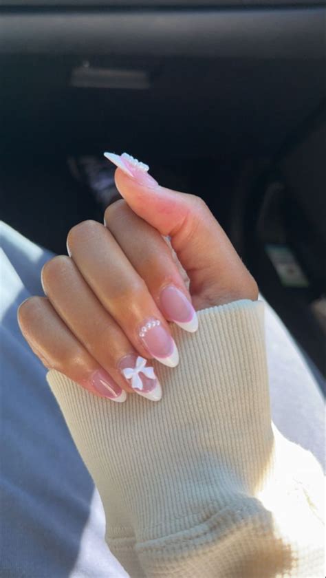 Coquette Nails In 2023 Bow Nail Designs Pink Acrylic Nails Pink