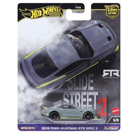 風火輪 Hot Wheels 金標 膠胎 SLIDE STREET II 福特野馬 RTR MUSTANG SPEC 蝦皮購物