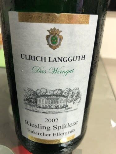 Weingut Ulrich Langguth Enkircher Ellergrub Riesling Spätlese Vivino US