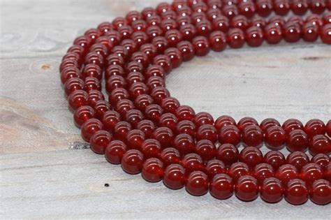 Natural Red Carnelian Beads Carnelian Beads Round Smooth Etsy