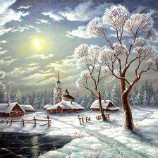 Схема вышивки «Зима» (№409657) - Вышивка крестом