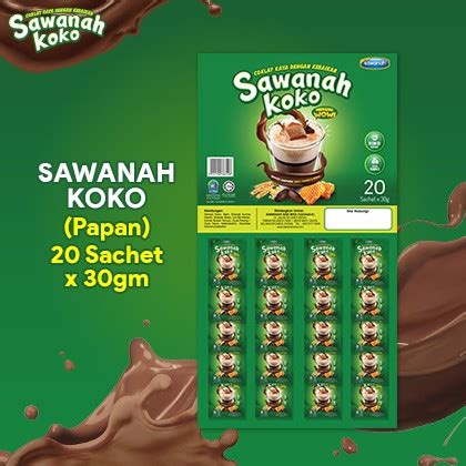 Sawanah Wow Koko Minuman Koko Berkhasiat Sachet Papan Shopee Malaysia