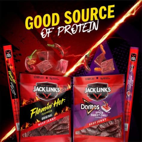 Jack Link S Flavored Meat Stick Flamin Hot Flavored Oz Oz Fred Meyer