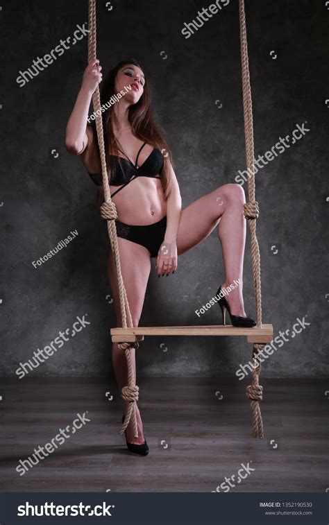 Sexy Brunette Beautiful Woman Posing Lingerie Stock Photo Shutterstock